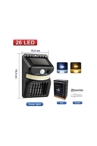 Novahub Yüksek Güçlü Led Güneş İşık Sivrisinek Katili Lamba Beyaz Ve Sıcak