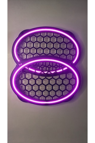 Hoparlör Kapağı Oval 20 Cm Ledli 2'li Takım - Pembe