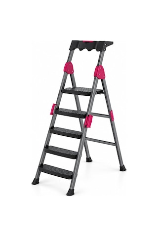 4+1 Basamaklı Metal Merdiven 150kg.taşıma 5705