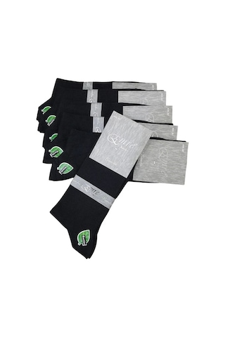 Emre Erkek Dikişsiz Çorap 100% Pamuk - 12 Adet Füme