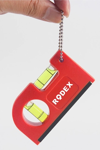 Rodex Cep Tipi Mini Su Terazisi Kırmızı Mıknatıslı Su Terazisi 20