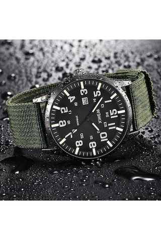 Prestigegoods Takvimli Kanvas Kordon Nk2086 Erkek Kol Saati: Ergonomik Ve Şık Otomatik Saat Metalik