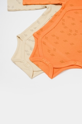 Organik Modal Fil Baskılı 2 Li Kruvaze Uzun Kollu Badi 001