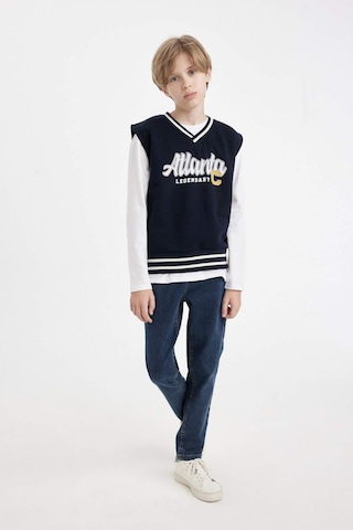 Defacto Erkek Çocuk V Yaka Yazı Baskılı Kalın Süveter C9283A824AUNV245