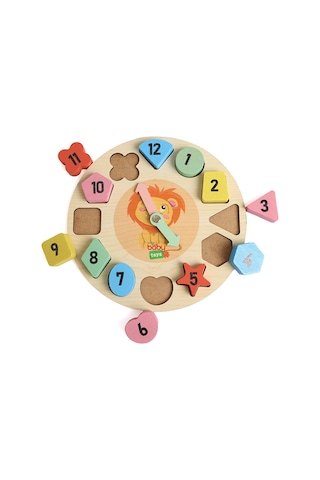 Baby Toys Montessori Ahşap Puzzle Saat Byt-9889
