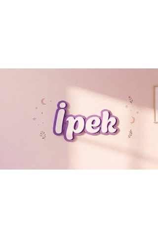 Kişiye Özel Isimlik Kapı Süsü Pla Harf Yazı - Bebek & Çocuk Odası Duvar Dekoru Mor