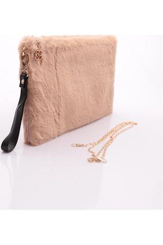 Dgn 4106 Kadin Kürklü Çanta 4106-2337-R0385 Camel