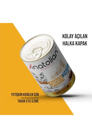 Anatolian Premium Tavuklu Ezme Yetişkin Kedi Konservesi 24 X 400 G