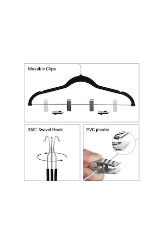 Reedark 5/10 Adet Kadife Askı - Kaymaz Kıyafet Askısı, Seyahat Ve Ev Kullanımı İçin Pembe