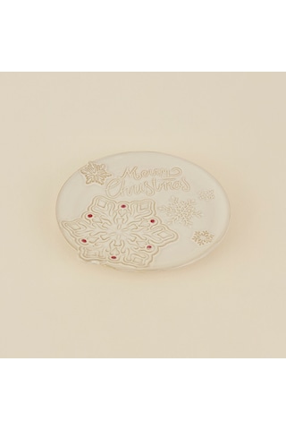 Karaca Home New Year Yılbaşı Merry Christmas Dekoratif Tabak 27,7 X 26,2 X 2,6 Cm