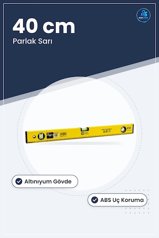 Su Terazisi 40 Cm Sarı Algüminyum Gövde Abs Uç Korumalı Hassas Se