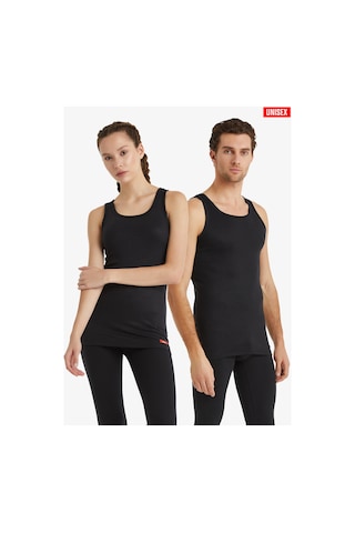 Blackspade Vücuda Oturan İçlik Unisex Termal Atlet Siyah / Beyaz, Isı Koruyucu İçlik-9260 Siyah