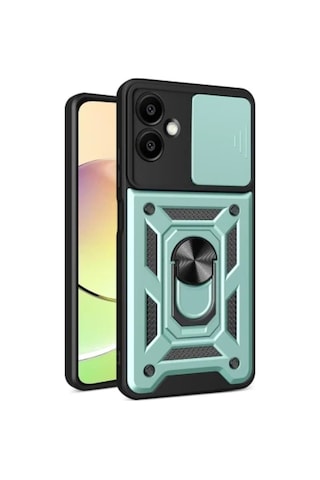 Samsung Galaxy A07 4g İçin Uyumlu Sürgülü Korumalı Yüzüklü Standlı Magnetic Tpu Tank Kapak