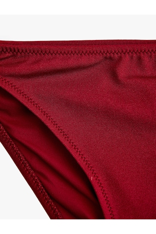 Koton Yanları Fiyonklu Bağlamalı Parlak Bikini Altı Bordo 6sak00010mm