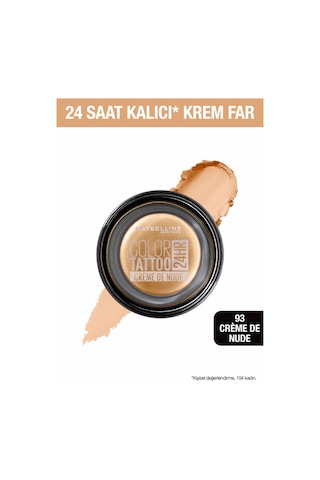 Maybelline New York Color Tattoo 24H Mat Göz Farı - 93 Creme De N