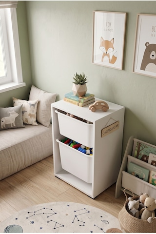 1 Adet Ultra Büyük 1 Adet Büyük Boy Çekmeceli 71 Cm Beyaz Çocuk Odası Oyuncak Dolabı Ve Çok Amaçlı Saklama Ünitesi - Depolayıcı Düzenleyici Organizer