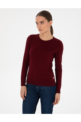 Pierre Cardin Kadın Vişne Kazak /triko 50315758-vr223 Vişne