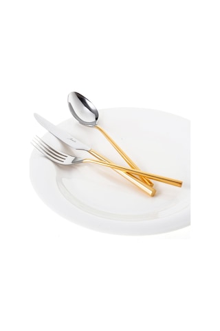 Jumbo 1001 Altın 84 Parça 12 Kişilik Çatal Kaşık Bıçak Takımı