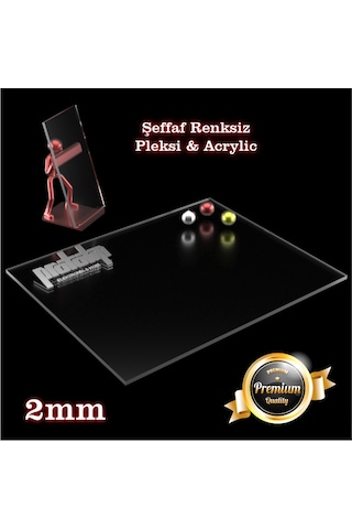 Pleksi Levha Şeffaf Renksiz 2Mm Pleksiglass Her Ebat 50Cm-50Cm