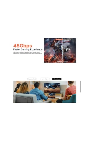 Cv0046 5 Metre Çinko 8k Hdmı Kablo 2.1 Kablo Ultra Yüksek Hızlı 48 Gbps, 8k 60hz 4k 120hz 144hz Earc Hdr10 Hdcp 2.2 Ve 2.3 3d, Ps5 / Ps4 / X-box/uhdtv/blu-ray İle Uyumlu