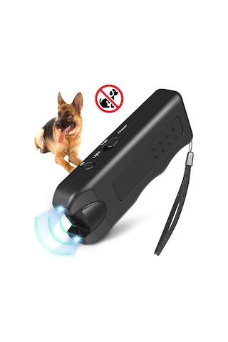 Lichen Ultrasonik Köpek Kovucu, El Tipi Havlama Önleyici Işıklı