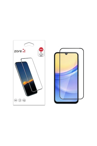 Galaxy A15 Zore Kenarları Kırılmaya Dayanıklı Cam Ekran Koruyucu
