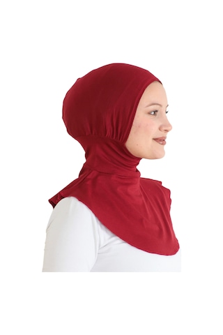 Modish Group Kadın Boyunluklu Hijab Tesettür Pratik Spor Bone - Sarı Bordo