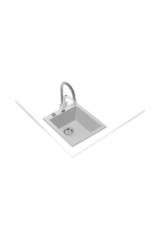 Teka Forsquare 34.40 Tg Tek Hazneli Tezgahüstü/Tezgahasıfır (Flush) Tegranite Eviye - Arctic White - 115230014