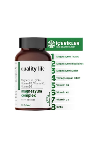 Quality Life Magnezyum Complex 60 Tablet