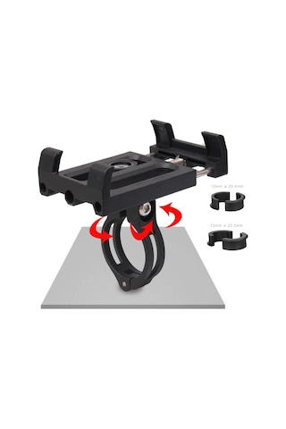 Impact Hug Bisiket Telefon Tutucu Plastik+alüminyum Siyah