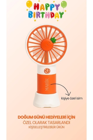 Kişiye Özel İsimli Mini Fan Soğutucu Vantilatör Kişiselleştirilmiş lik Şarjlı Mini Fan