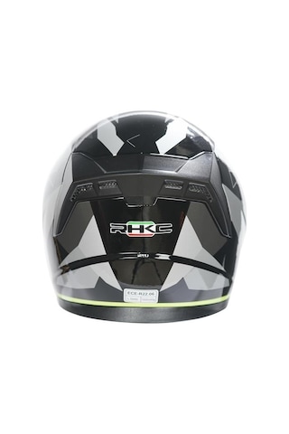 Rhkc 528 Çenesiz Vizörlü Yazlık Kask Gri - Neon Sarı - Siyah