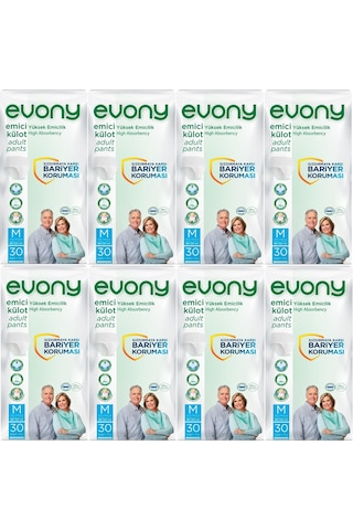 Evony Hasta Bezi Yetişkin Emici Külot M-orta 240 Adet 8pk 30