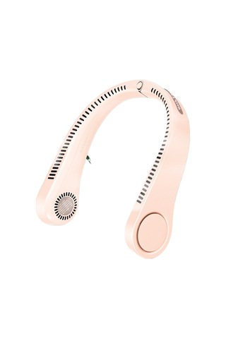 Kanatsız Halter Boyunlu Dijital Ekranlı Küçük Fan - Pembe