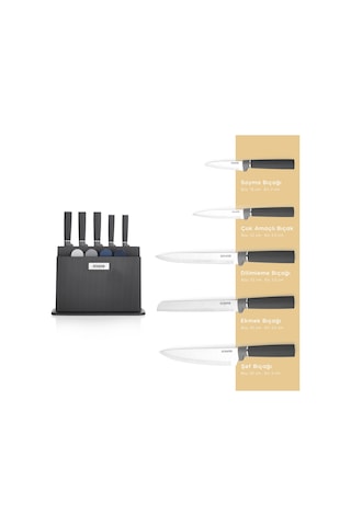 Schafer Forge Kesme Tahtası/bıçak Seti 10 Parça-siyah Siyah