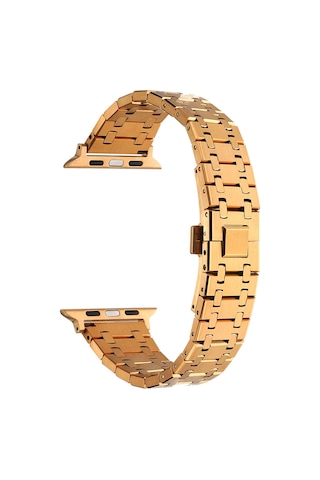 Watch 44mm Uyumlu Krd-83 Metal Sbt Kordon-rose Gold