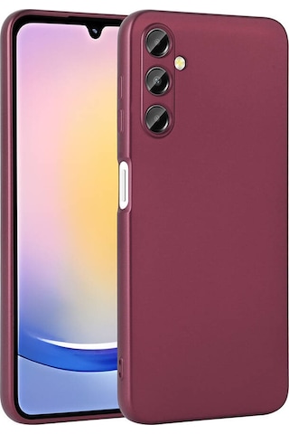 Zore Galaxy Uyumlu A25 Kılıf Premier Silikon Kapak - Mürdüm Mürdüm