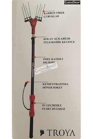 Derentürk Troya Zeytin Hasat Makinesi - 12 Volt Akü İle Çalışır