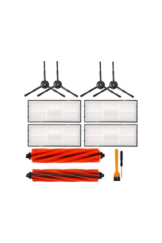 Sointeresting Roborock Roborock S8 S8+ S8 Pro Ultra S8 Plus Robot Süpürge Parçaları İçin 12 Adet Çift Ana Yan Fırça Hepa Filtresi