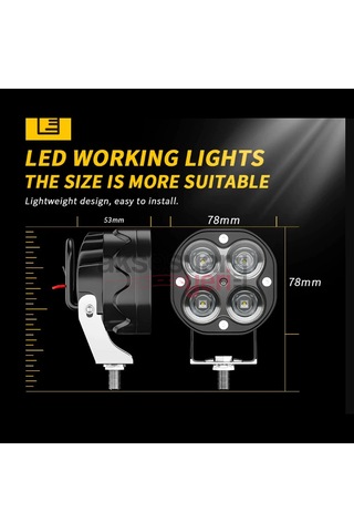 Offroad Sis Çalışma Lambası Oval - Beyaz Led 20w A+ Ürün