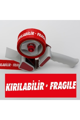 Kırılabilir Kırmızı Koli Bandı En:45cm Metraj:66metre1.adet