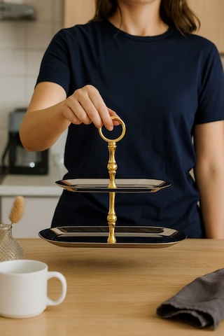 2 Katlı Kayık Tepsi Paslanmaz Çelik Sunumluk,kurabiyelik,makaronluk,söz,nişan Masa Aksesuarı,çeyiz Gold