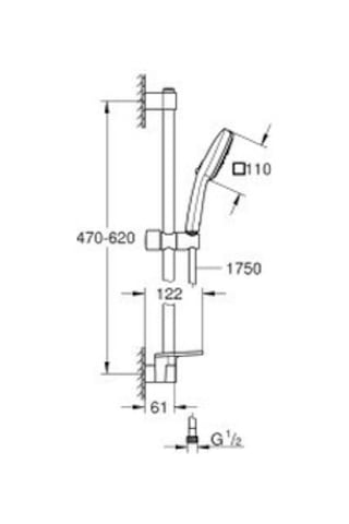 Grohe Tempesta Cube 110 Duş Seti - 27576003 Krom