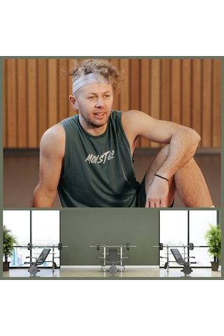 3lü Erkek Spor Saç Bandı Kafabandı Kombin Futbol İddialı Headband Siyah - Gri - Beyaz