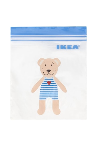Ikea Istad Mavi-desenli 1 Lt Kilitlenebilir Buzdolabı Poşeti 25