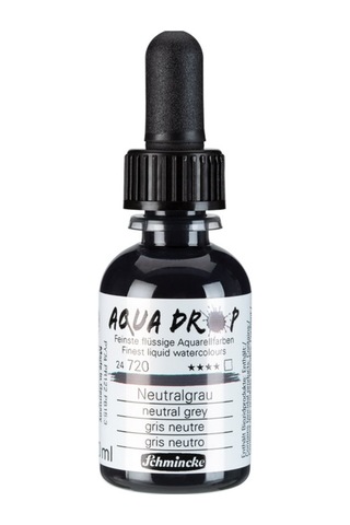 Schmincke Aqua Drop Sıvı Suluboya 30ml - Neutral Grey