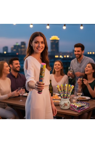 Fitilsiz Mesale 60 Sn 1 Adet Kırmızı Düğün, Sünnet, Kız Alma, Kına Ve Organizasyon İçin 18+ Yaş