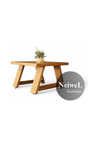 Neiwel Neoz Doğal Ahşap Sehpa-50-50 Açık Ceviz