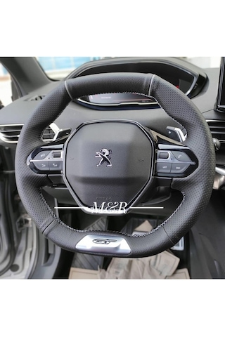 Peugeot  Kaplama Deri Direksiyon Kilifi Siyah