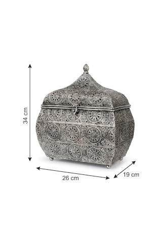 Panalı Pnl-mg127 L Black Metal Dekoratif Kutu